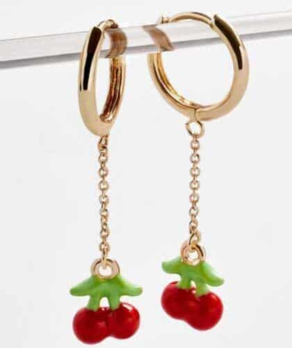 Cherry drop earrings