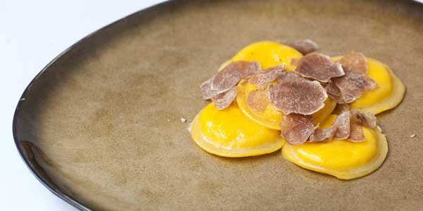 Egg yolk ravioli