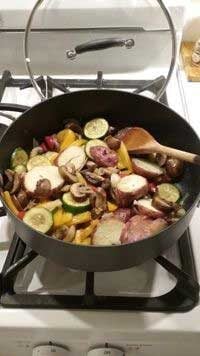 Peppers Mushrooms Onions Potatoes Saute for Anders