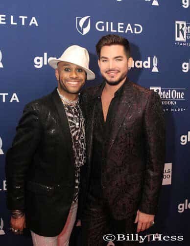 Pop Star Aaron Paul with Adam Lambert GLAAD Media Awards 2018 Photo credit Billy Hess22