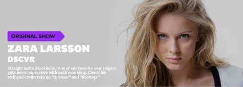 ZARA LARSSON veveo banner