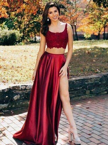 burgundy prom dresses