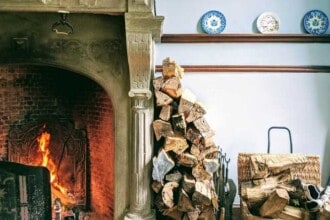 cosy fireplace for hygge