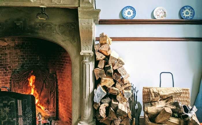 cosy fireplace for hygge