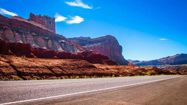 landscape nature rock mountain sky road 385593