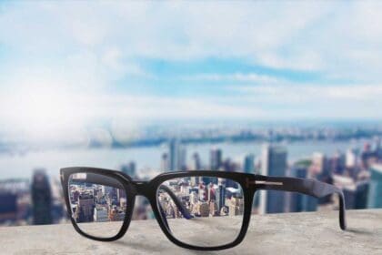 modern glasses that correct sight from blur focus
