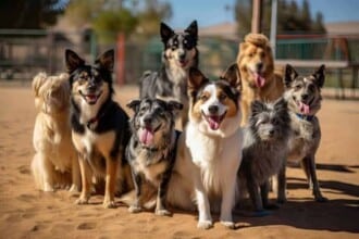 playful dog park adventures generative ai