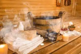 sauna sauna accessories interior background