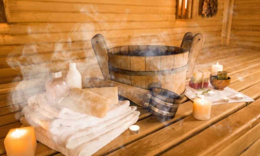 sauna sauna accessories interior background