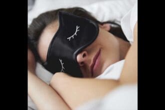 sleep mask in bed