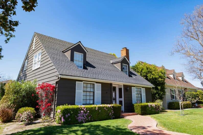 suburban house exterior with front yard suburb architecture residential neighborhood