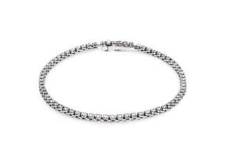 white gold bracelet with diamonds isolated white