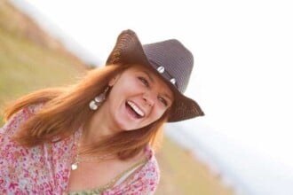 young girl smiling