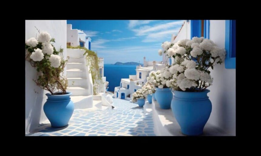 santorini island landscape