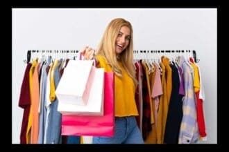 woman in a clothing store