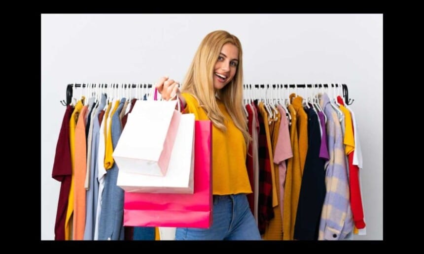 woman in a clothing store