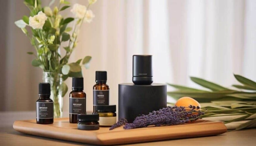 a collection of aromatic essential oils