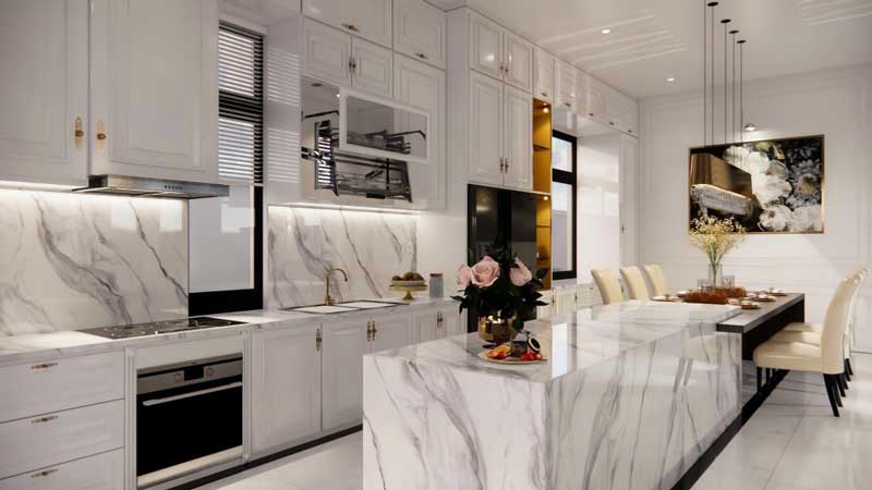 3d rendering luxury house interior design