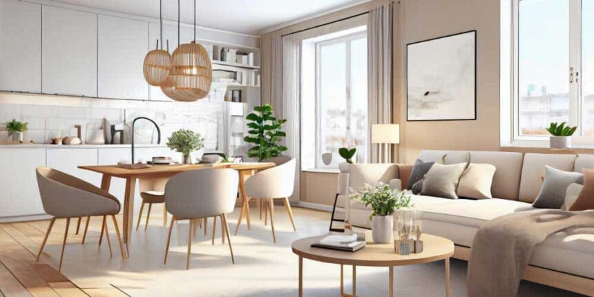 Stylish scandinavian living room