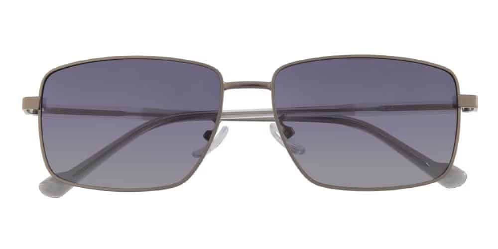 Drew Rectangle Gunmetal Sunglasses