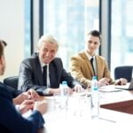 Planning business development at meeting
