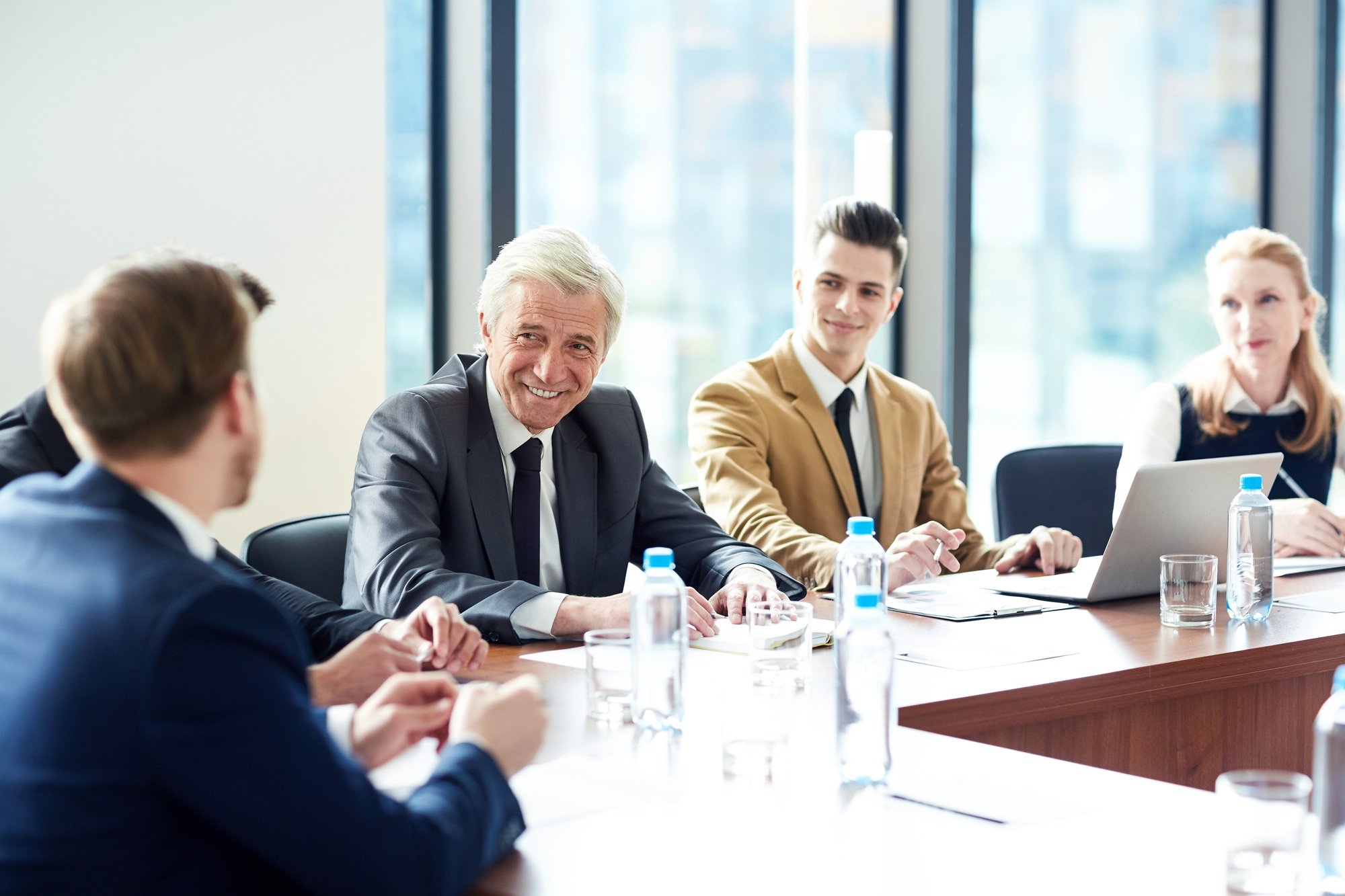 Planning business development at meeting