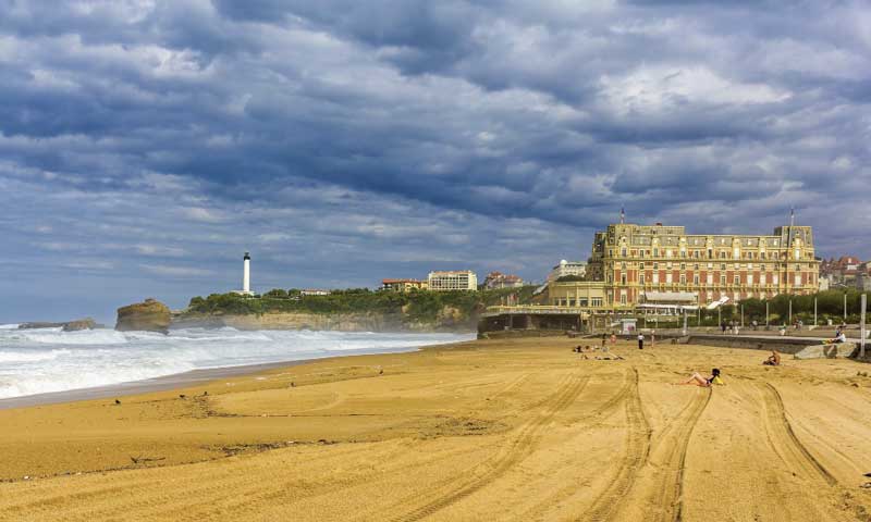 Grande Plage a beach in Biarritz France