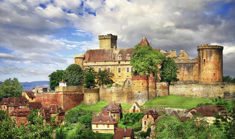 Medieval castle Dordogne France